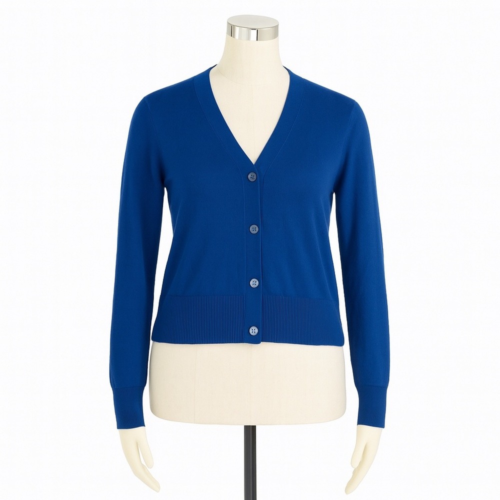 Banana Republic Cardigan Womens XS Blue Button Front Minimalist Preppy Layer